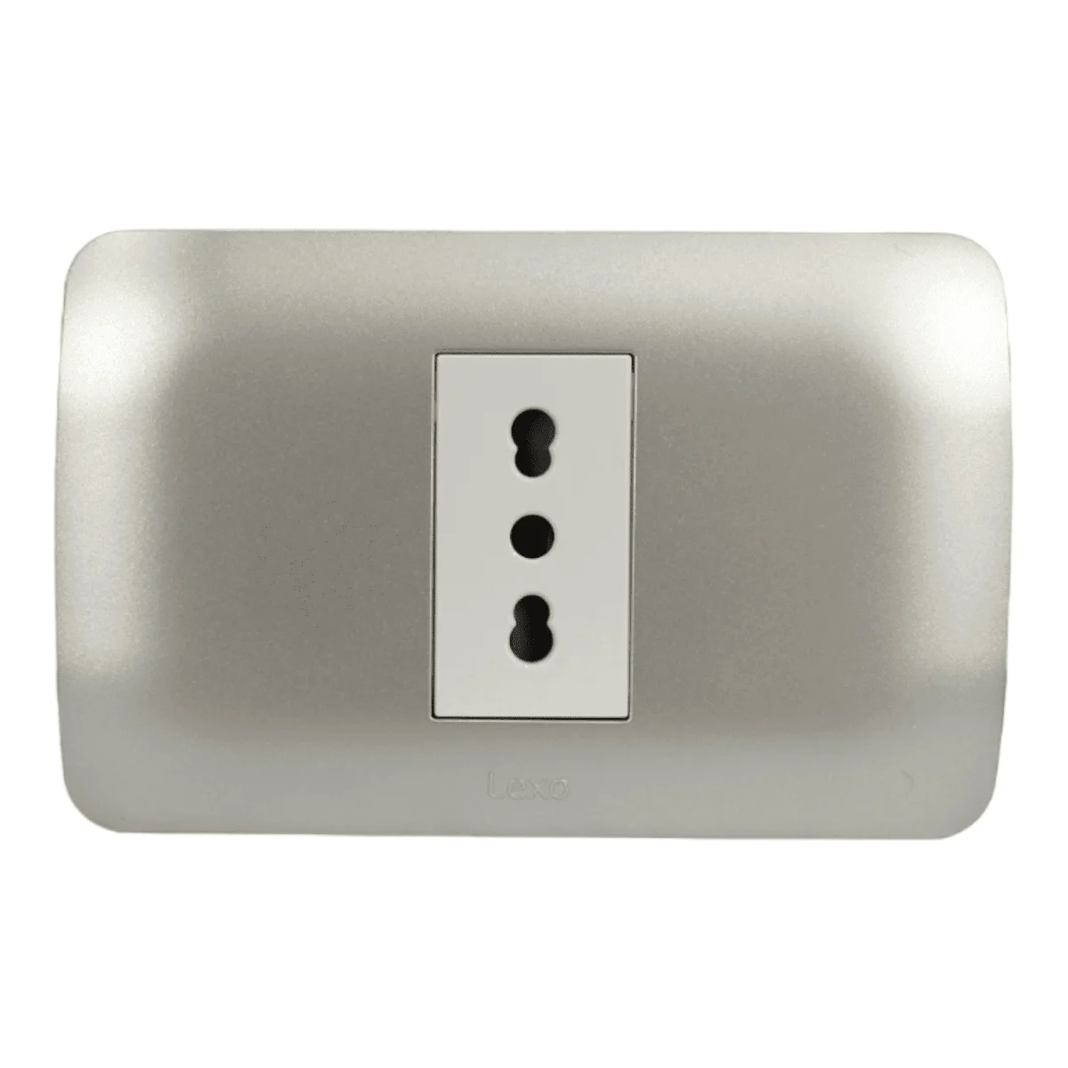 toma simple armado 10/16a blanco plata 5380122e - Imagen 2