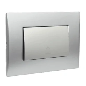 interruptor timbre teclon 73mm 10a silver 5381115e