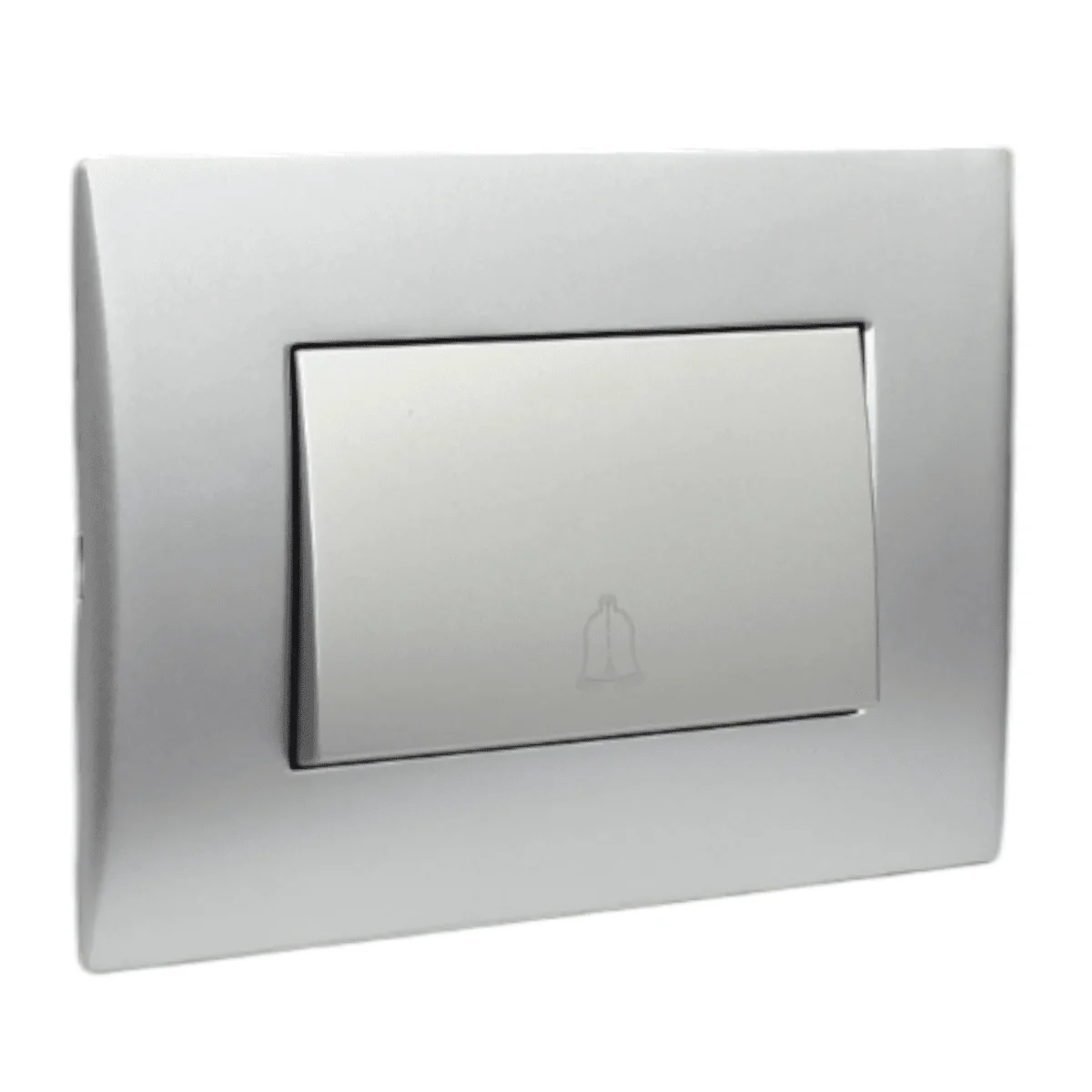 interruptor timbre teclon 73mm 10a silver 5381115e