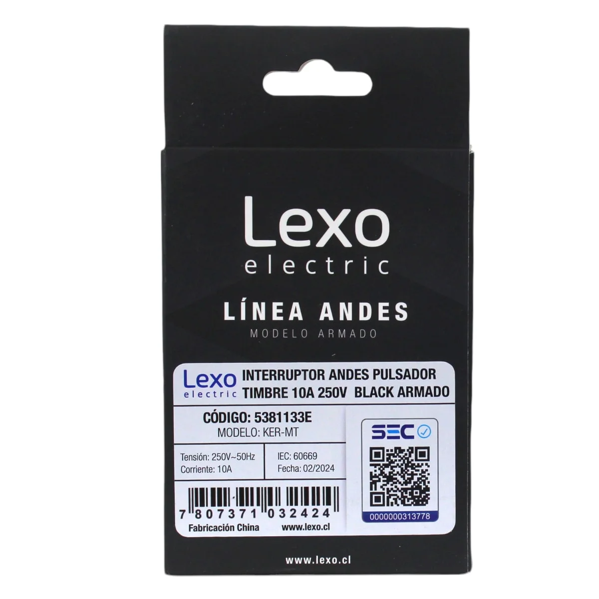 interruptor timbre 10a black 5381133e - Imagen 6