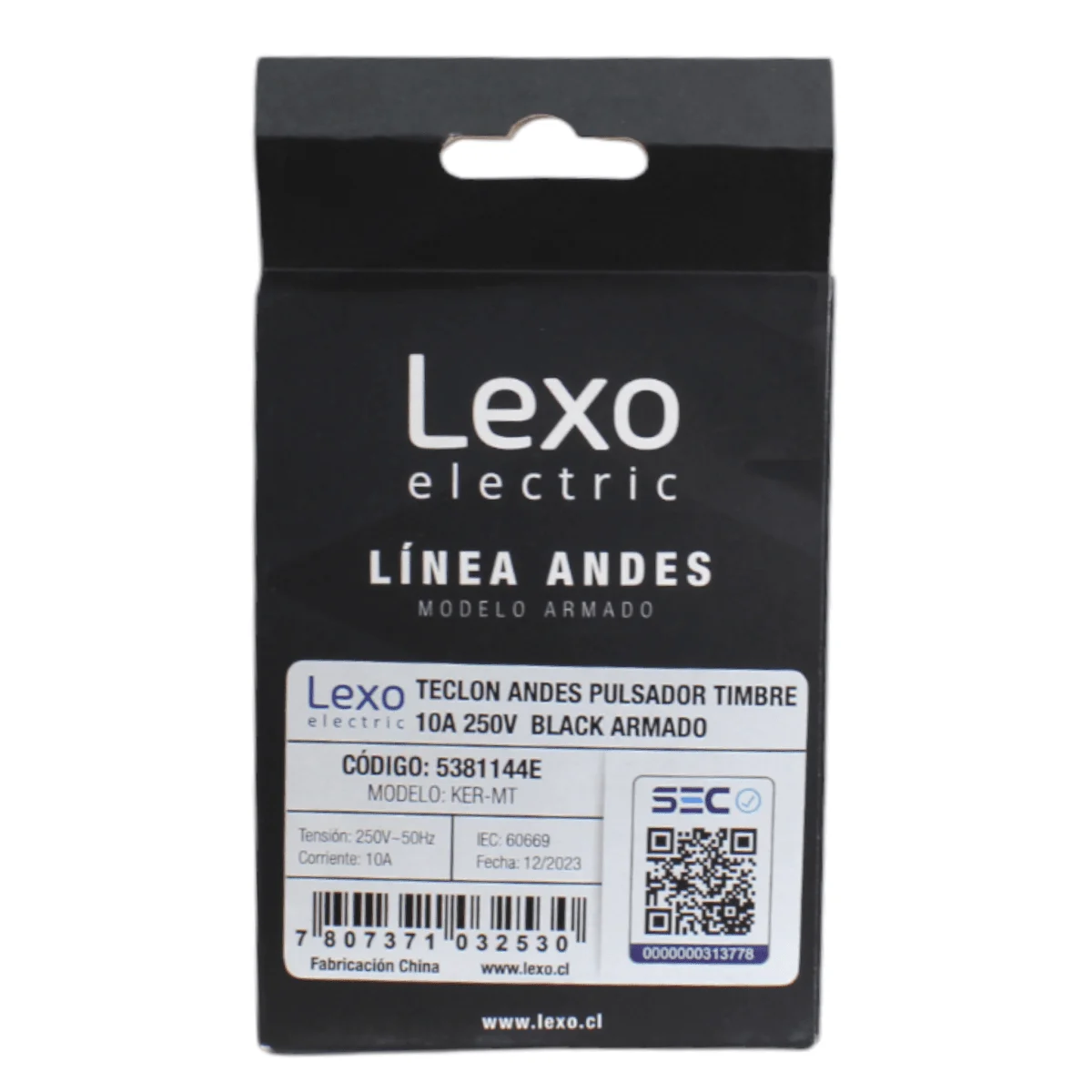 interruptor timbre teclon 73mm 10a black 5381144e - Imagen 4