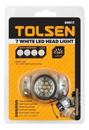 linterna frontal tolsen (60011) - Imagen 3