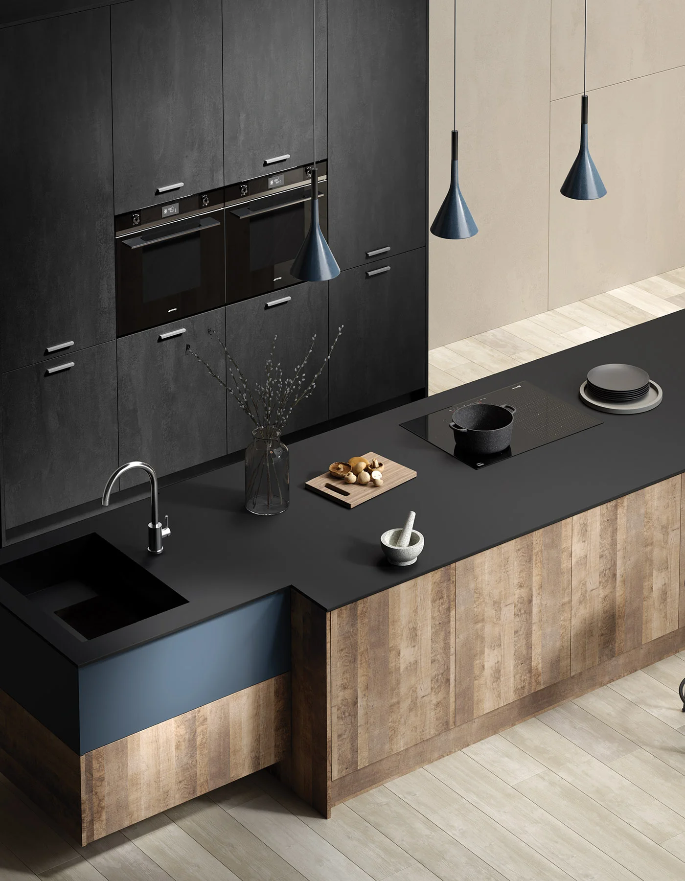 melamina charcoal flow 19mmx2070x2800 k353 - Imagen 3