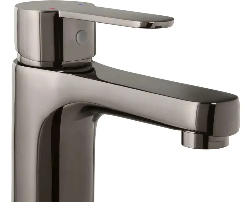 monomando lavatorio arona negro onyx stretto