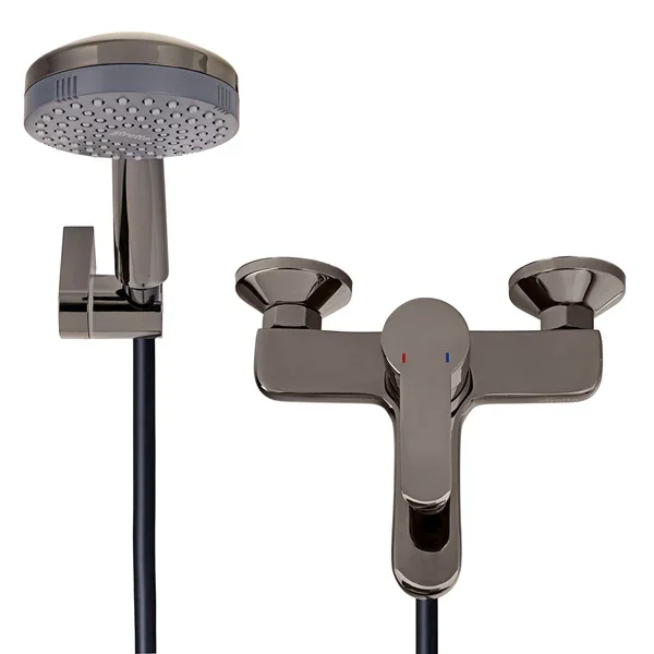 monomando tina ducha arona negro onyx stretto - Imagen 2