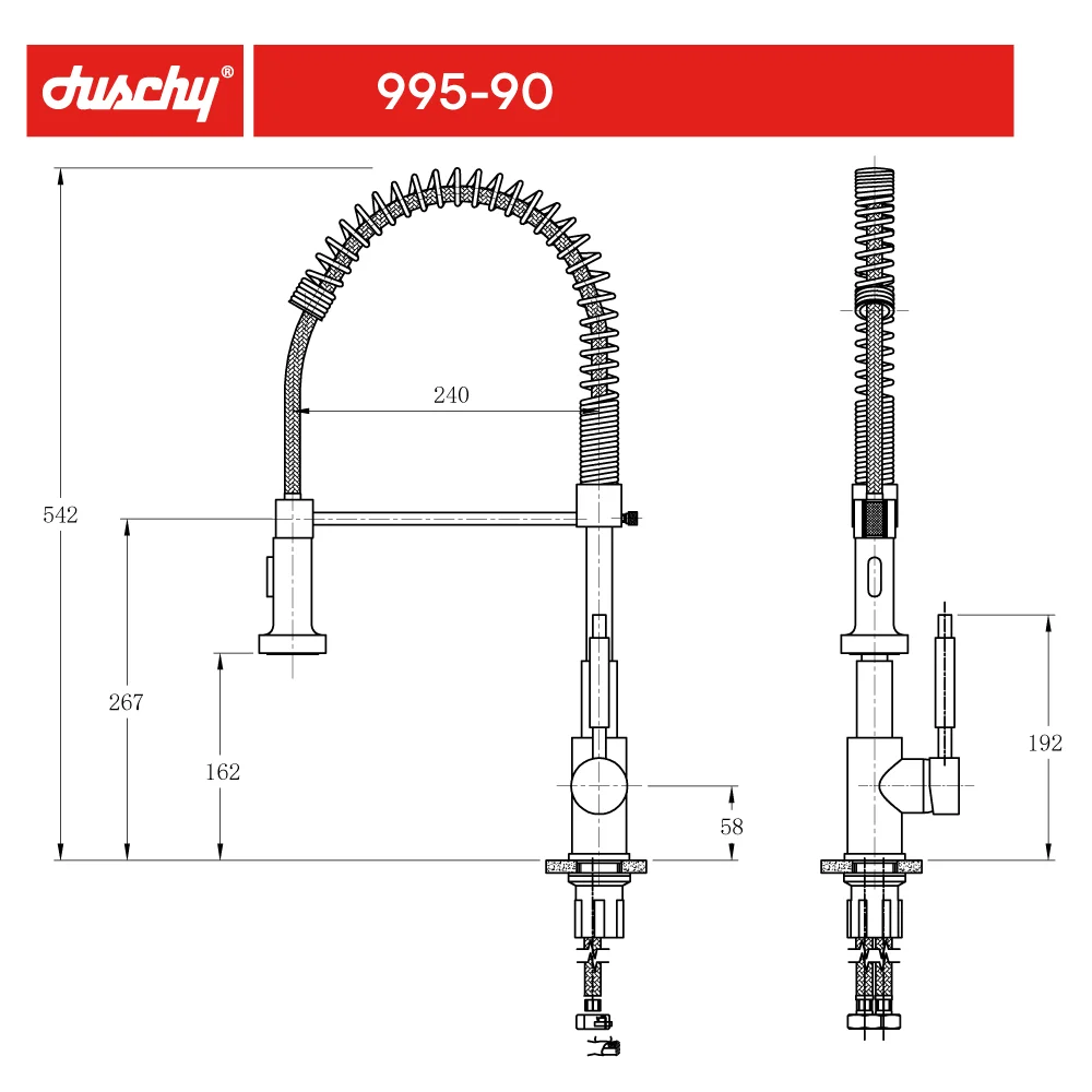 monomando cocina extraible 995-90 - Imagen 2
