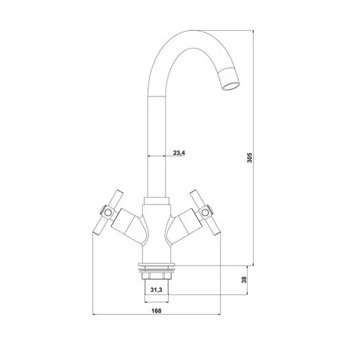 monoblock lavaplato calafquen ii 46m7001-00 - Imagen 2