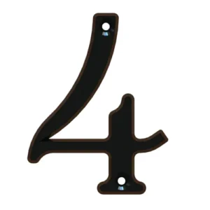 numero 4 rustico 8,5 cm ne (141311) poli