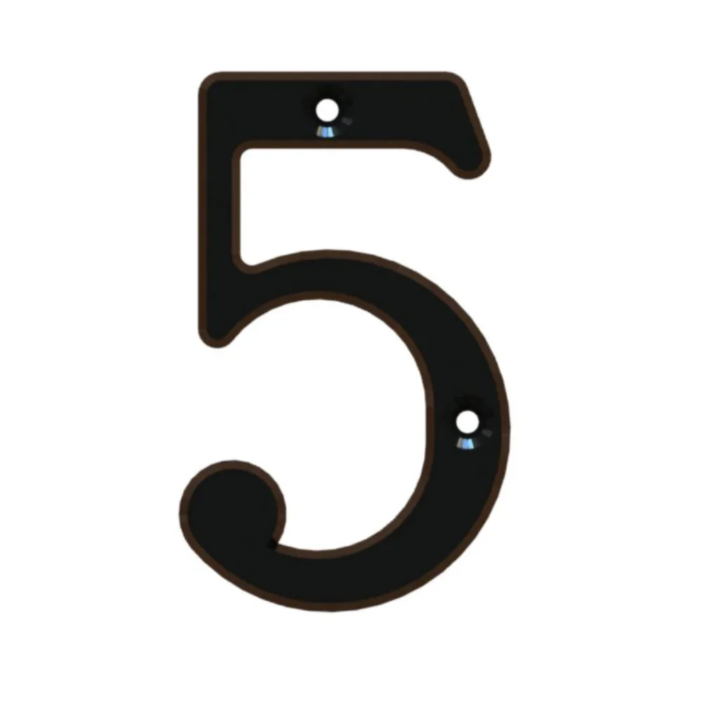 numero 5 rustico 8,5 cm ne (141321) poli