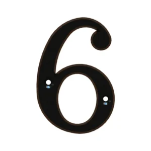 numero 6 rustico 8,5 cm ne (141331) poli