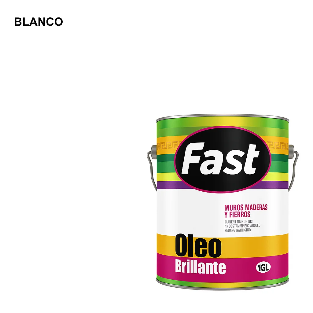 oleo brillante fast blanco 1/4 gl - Imagen 2