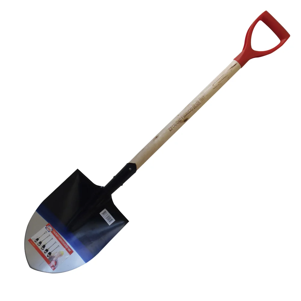 pala punta huevo mango madera asa rojo (152600720)