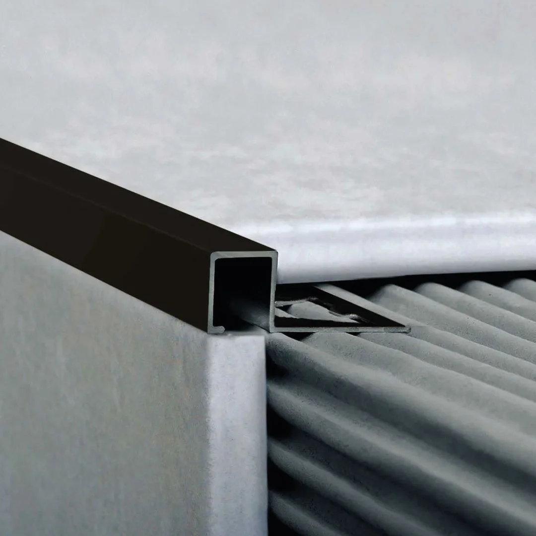 perfil quadra 10mm negro mate 2,5m 1703 atrim - Imagen 2