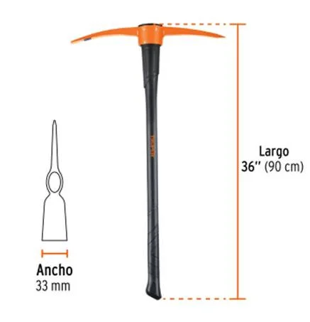 picota 5 lbs punta y rama c/mango fibra negro zp-5 - Imagen 2