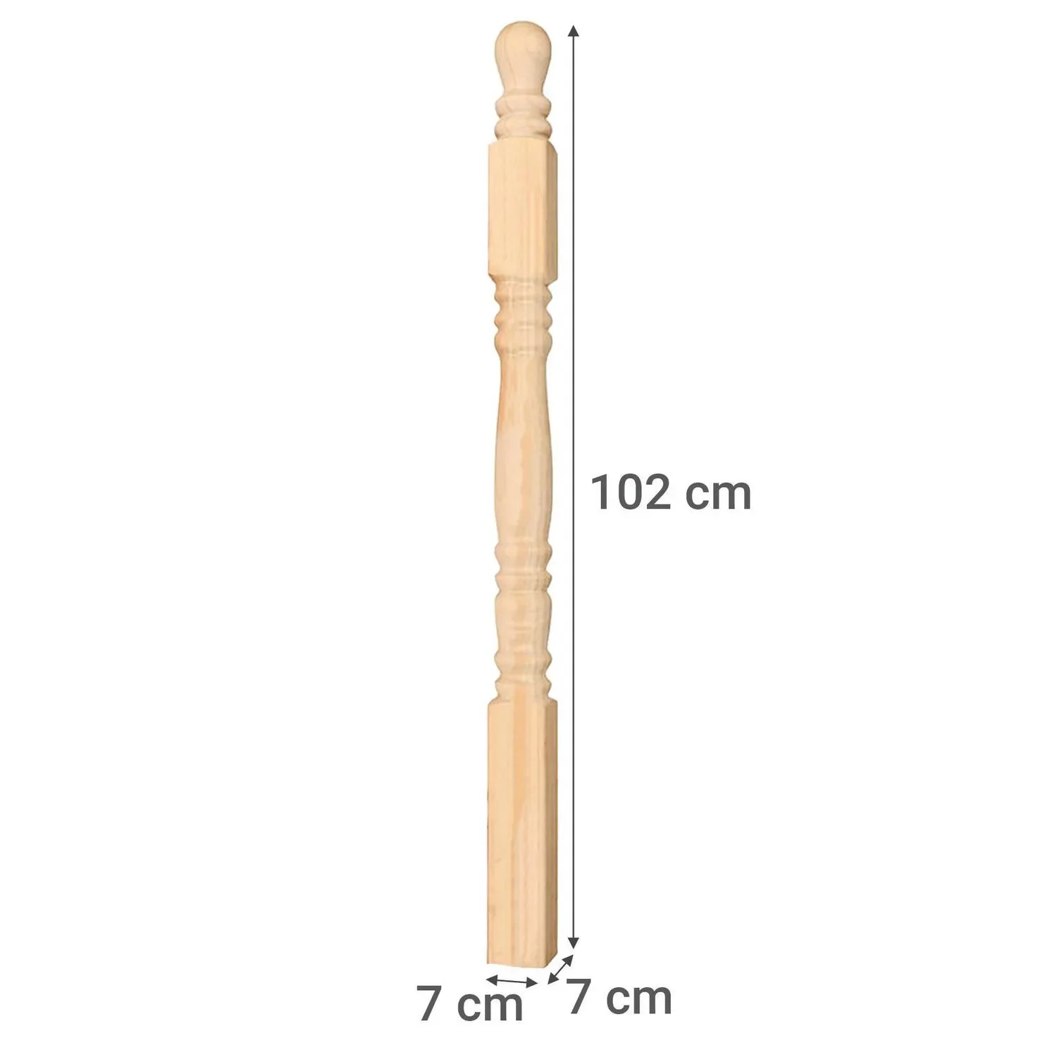 pilar inicio pino radiata nat 7x7x102 - Imagen 5