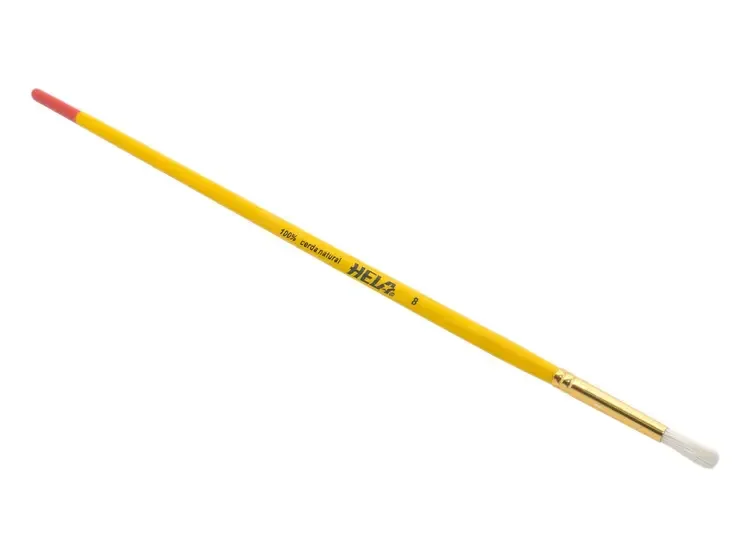 pincel redondo hela 08 cerda blanca - Imagen 2