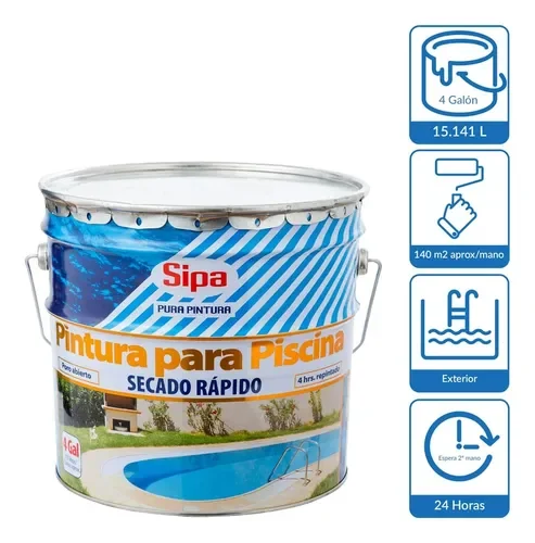 pintura piscina sipa azul 4gl 42604730 - Imagen 3