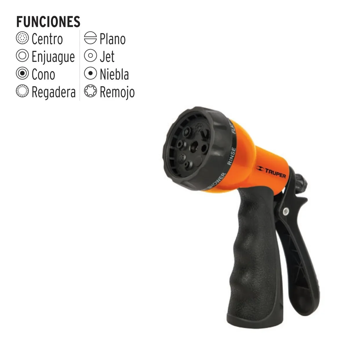 pistola riego 9 tipos truper/pr-409 - Imagen 3