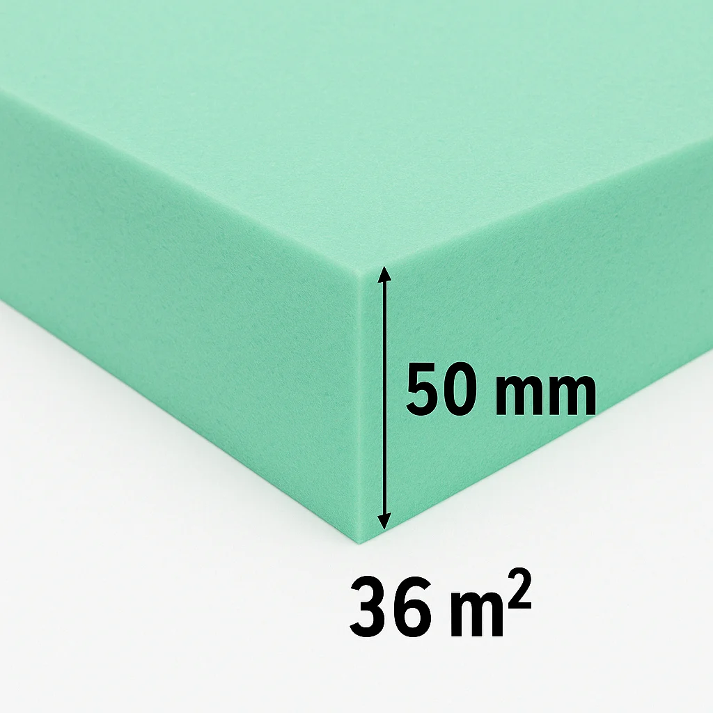 aislante fibra poliester 50 mm 2,40x15 mt (36m2) - Imagen 2