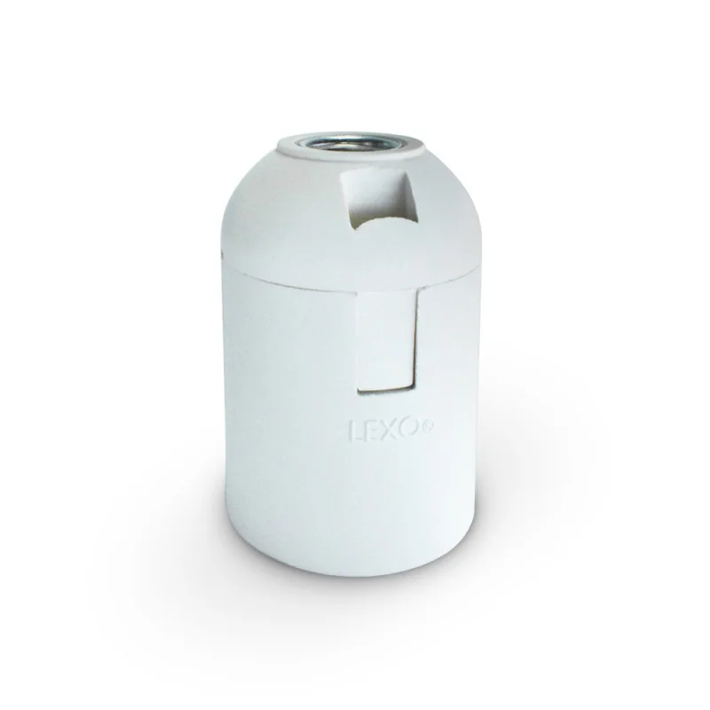 portalampara plastico e-27 blanco
