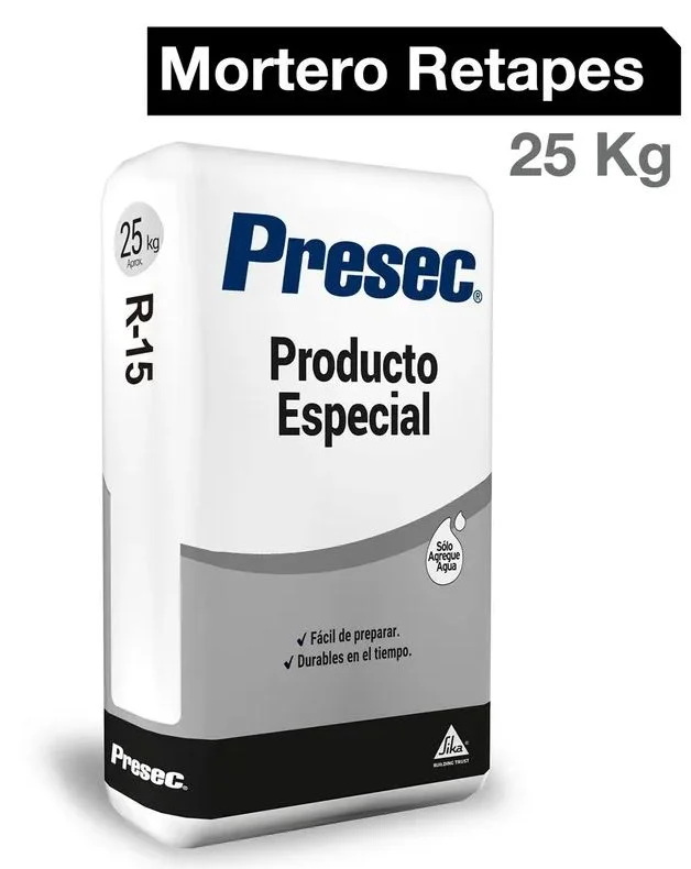 presec r15 reparacion retapes sacos 25 kg