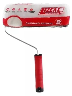 rodillo chiporro natural 18cm mango rojo lizcal