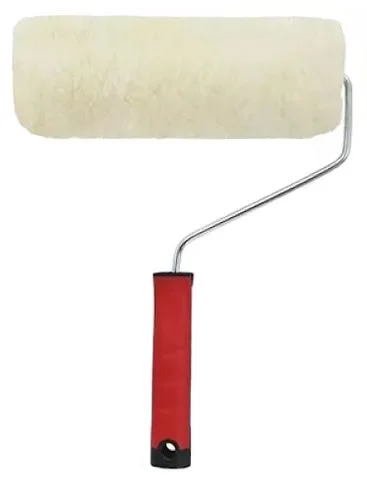 rodillo chiporro natural 18cm mango rojo lizcal - Imagen 3