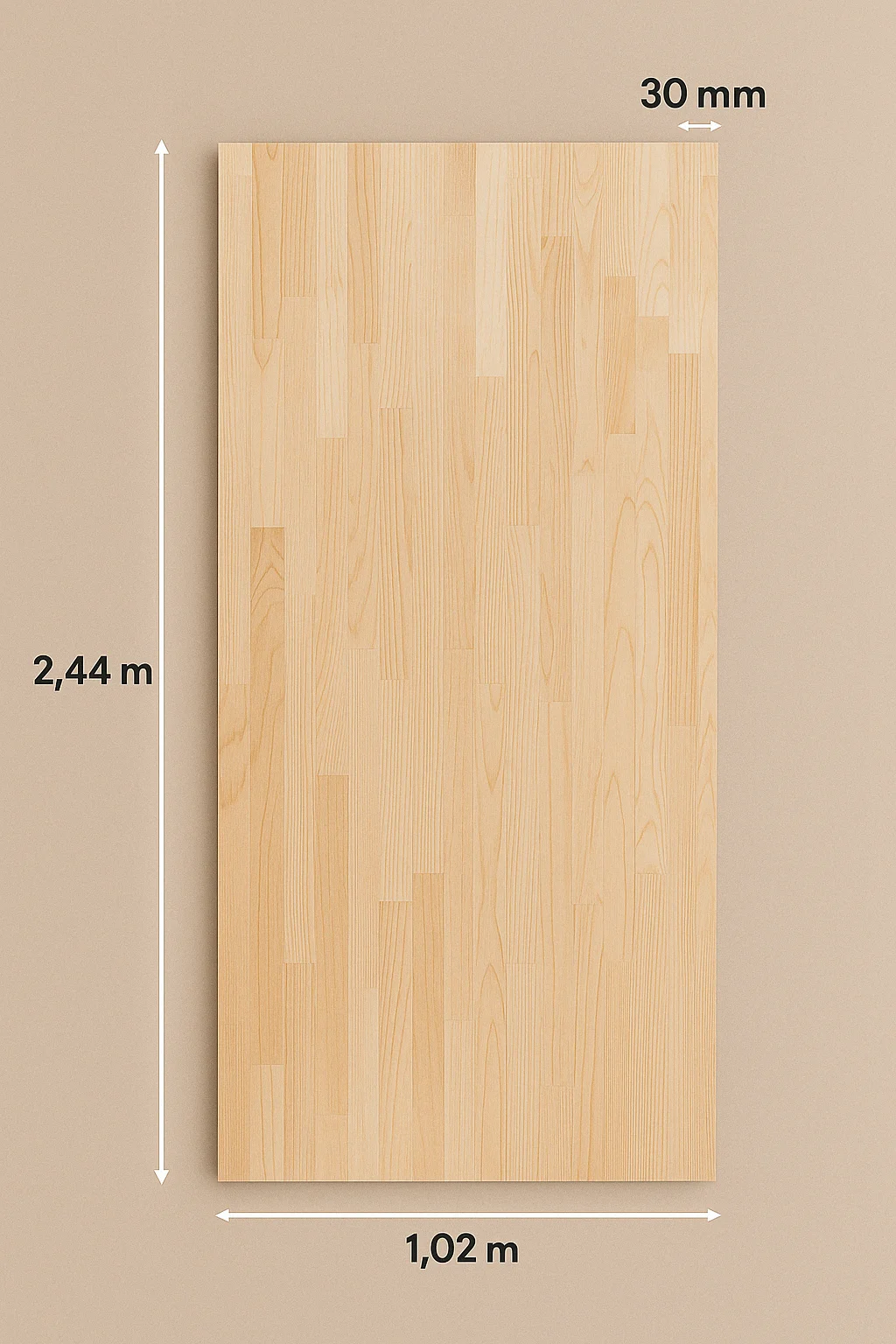 tablero pino finger 30mm 1.02x2.44 mt - Imagen 3
