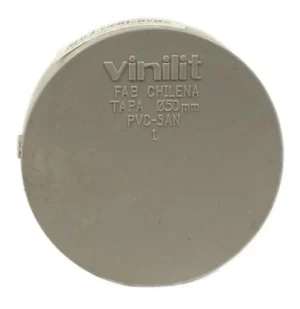 tapa tubo pvc 50 gris