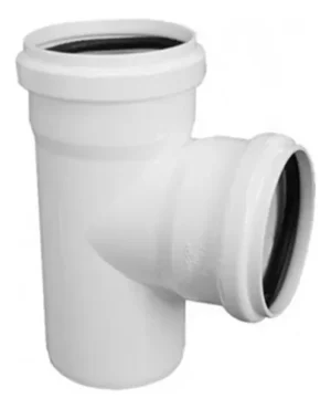 tee pvc sanitario 110 blanco c/goma