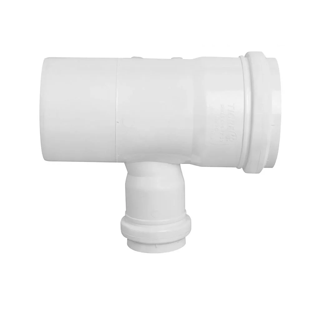 tee pvc sanitario 75x50 blanco c/goma