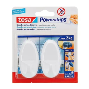 gancho blanco l oval (2 uni.) (58013) tesa