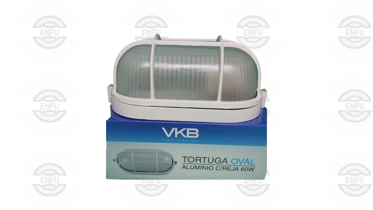 tortuga oval alum c/reja vkb e27 ip44 - Imagen 4