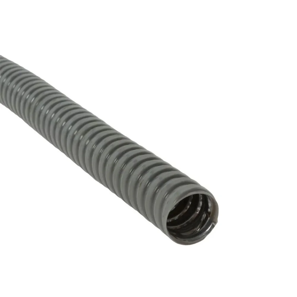 tuberia flexible metalica corrugada pvc 20mm gris