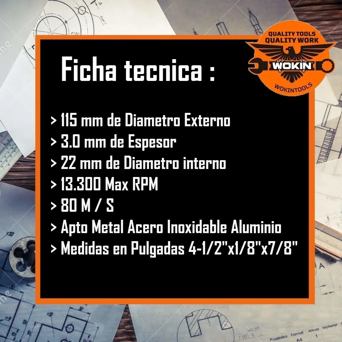 disco desbaste 115x3.0x22.2mm 760411 - Imagen 2