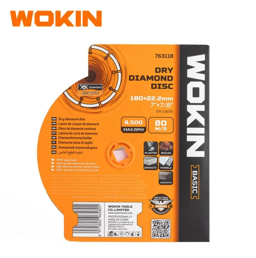 disco diamant seco 180(7")x22.2mm(7/8") 763018 - Imagen 2